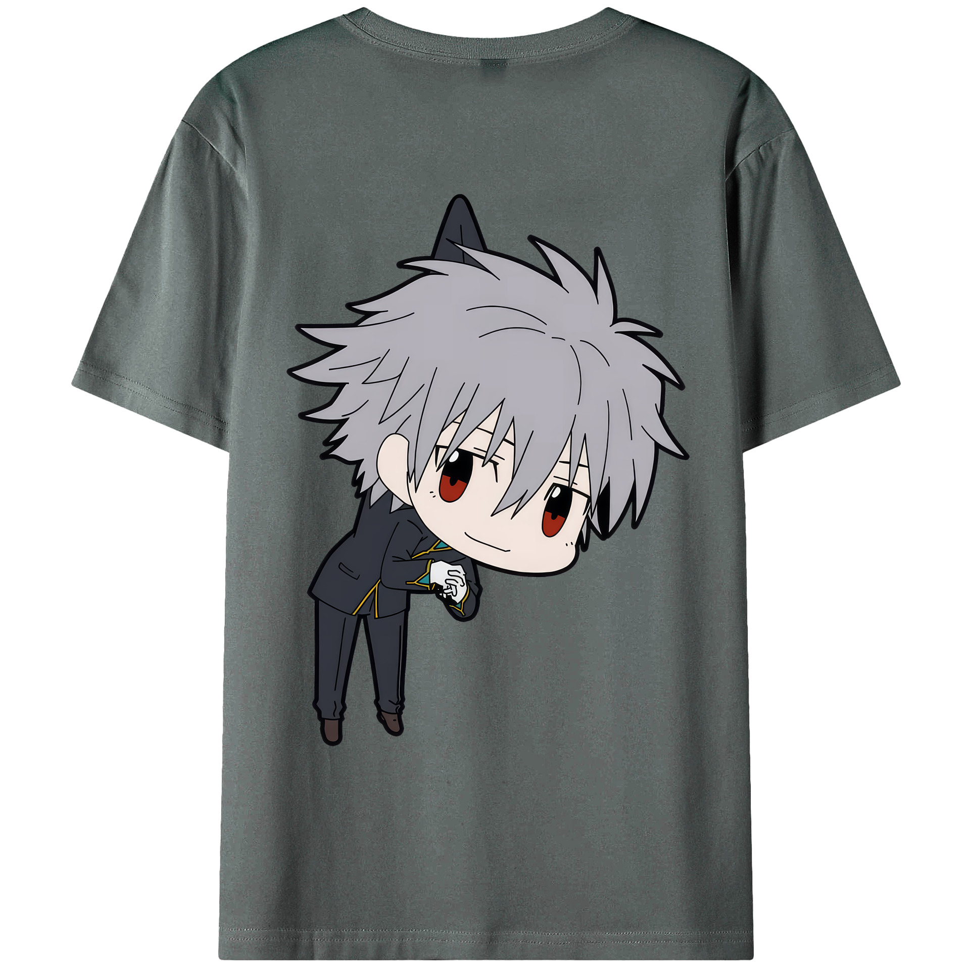 （画像用） EVA 新世紀エヴァンゲリオン 綿100％ メンズ半袖Tシャツ（バックプリント） 通気性